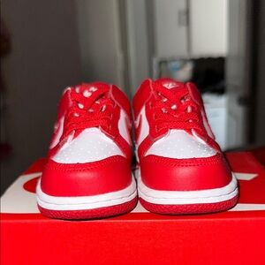 Nike Red and White Sneakers High-Top Canvas
